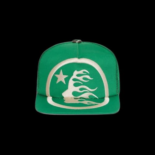 Hellstar Big Logo Trucker Snapback Hat 'Green'