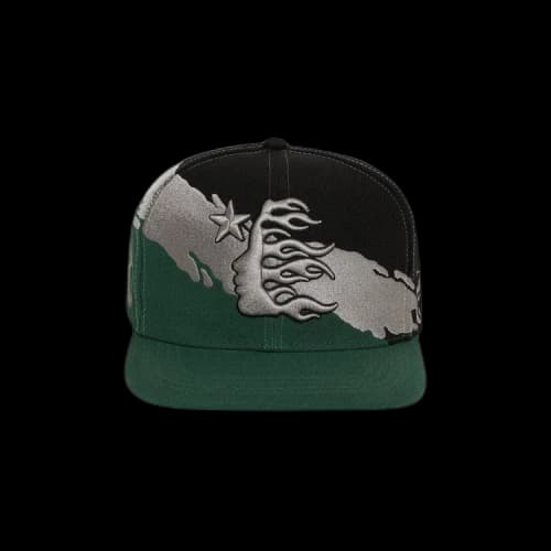 Hellstar Paintbrush Snapback Hat 'Black/Green'