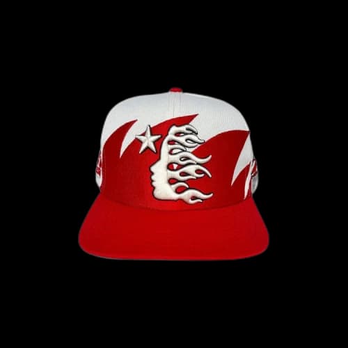 Hellstar Sharkteeth Snapback Hat 'Off White/Red'