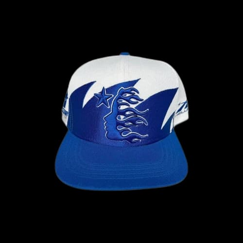 Hellstar Sharkteeth Snapback Hat 'Off White/Royal Blue'