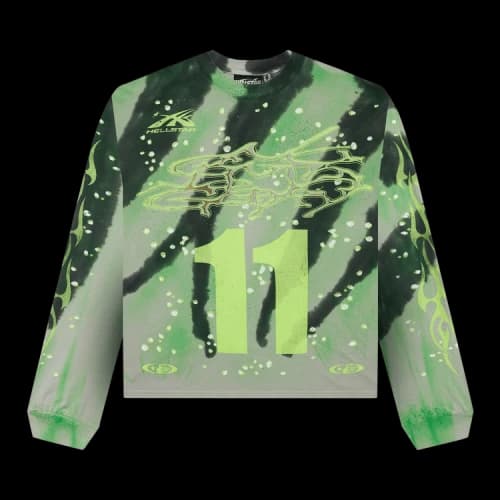 Hellstar Tye-Dye Moto Long-Sleeve 'Green'