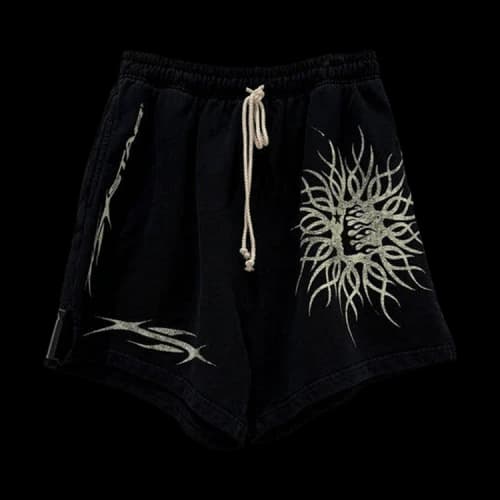 Hellstar Flame Yang Shorts 'White'