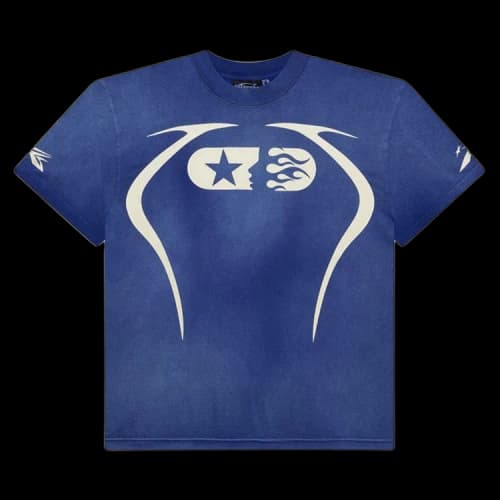 Hellstar Warm Up T-Shirt 'Blue'
