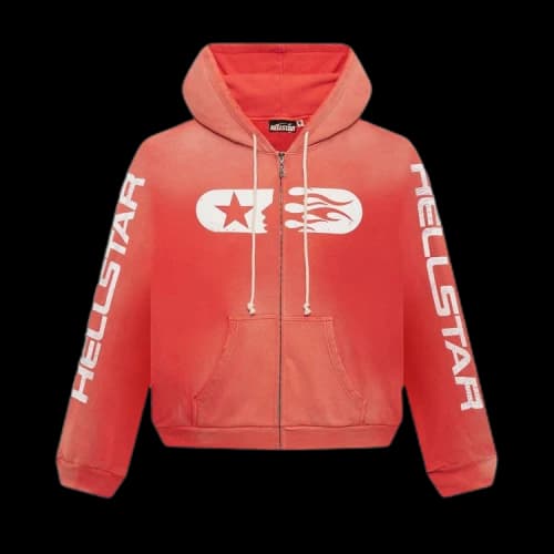 Hellstar Studios Zip Hoodie 'Red'