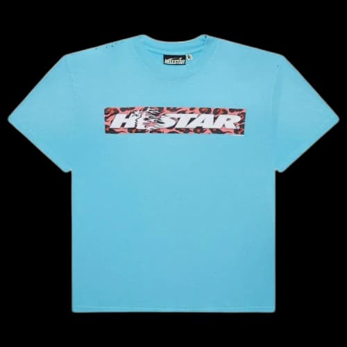 Hellstar Box Logo T-Shirt 'Blue'