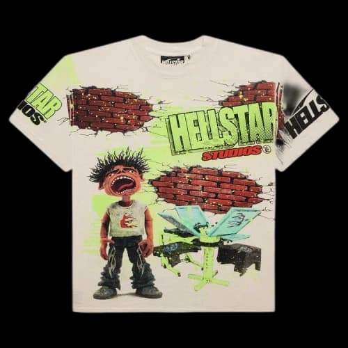 Hellstar Studios Brick Wall T-Shirt 'White'