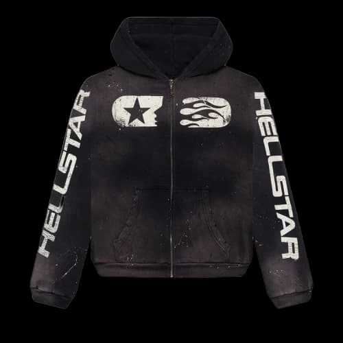 Hellstar Studios Zip Hoodie 'Black'