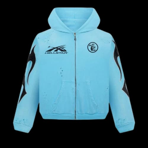 Hellstar Studios Zip Hoodie 'Blue'