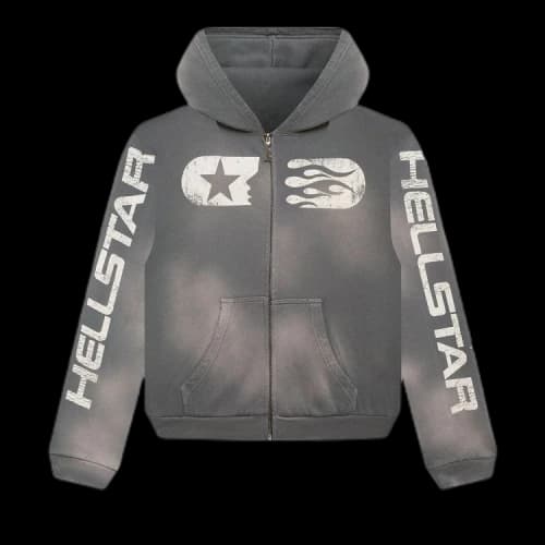 Hellstar Studios Zip Hoodie 'Grey'