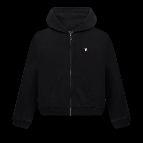Hellstar Essentials Zip Up Hoodie 'Black'