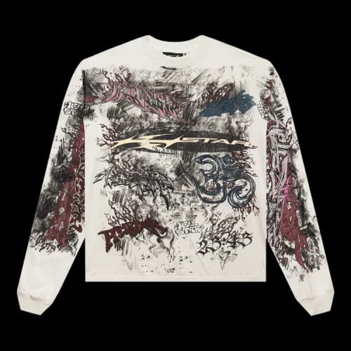 Hellstar Graffiti Long-Sleeve 'White'