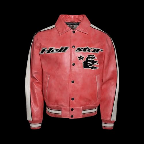 Hellstar All Star Leather Jacket 'Red'