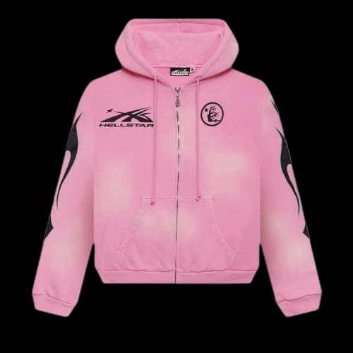 Hellstar x Complex Sports Flame Zip-Up 'Pink'