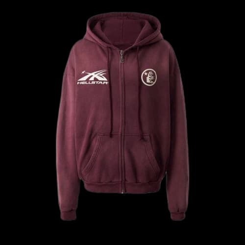 Hellstar Hs Logo Zip-Up 'Burgundy'