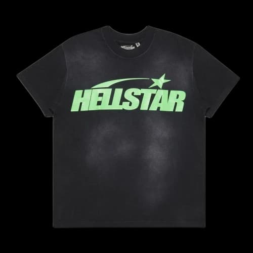Hellstar Classic T-Shirt (Gel Print) 'Black/Green'
