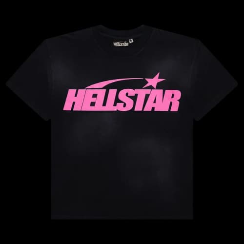 Hellstar Classic T-Shirt (Gel Print) 'Black/Pink'