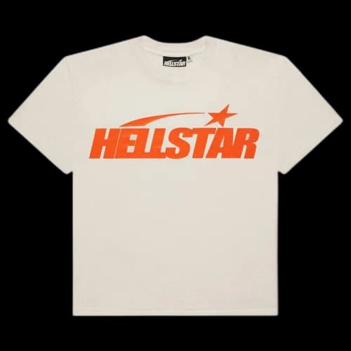 Hellstar Classic T-Shirt (Gel Print) 'White/Orange'