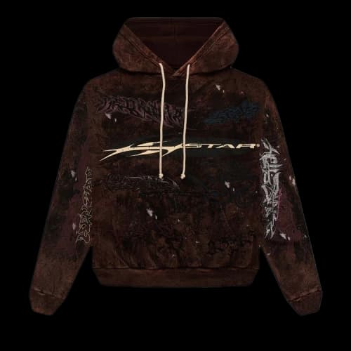 Hellstar Graffiti Hoodie 'Brown'