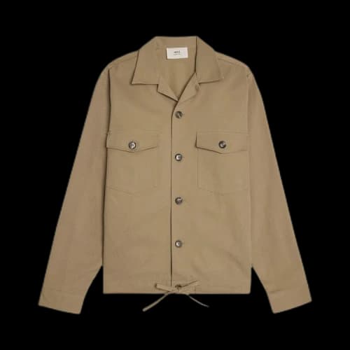 Ami Classic Overshirt with Drawstring 'Clay'