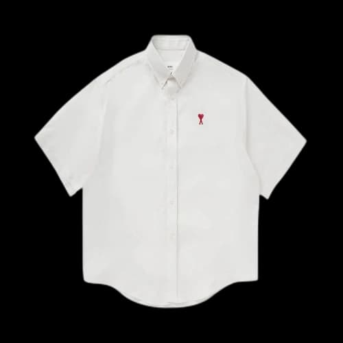 Ami Boxy Fit Shirt 'Chalk'