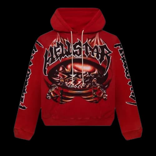 Hellstar Halloween Skeleton Airbrushed Hoodie 'Red'