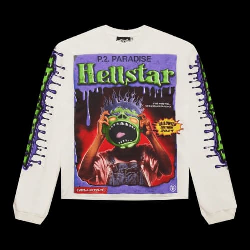 Hellstar Horror Book Long-Sleeve 'White'