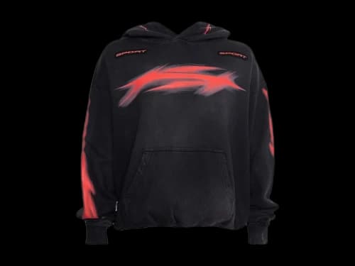Hellstar Motion Blur Hoodie Black