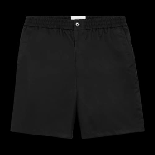 Ami Elasticated Waist Shorts With Ami De Coeur Stud 'Noir'