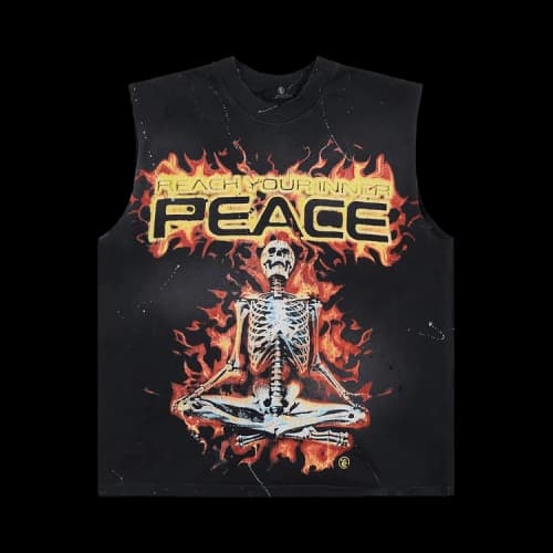 Hellstar Inner Peace Skeleton Sleeveless T-Shirt 'Black'