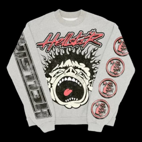 Hellstar Records Crewneck 'Heather Grey'