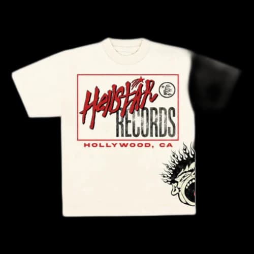 Hellstar Records T-Shirt 'Cream White'
