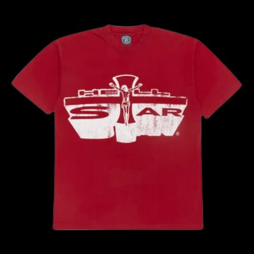 Hellstar Studios Jesus Emblem T-Shirt 'Blood Red'