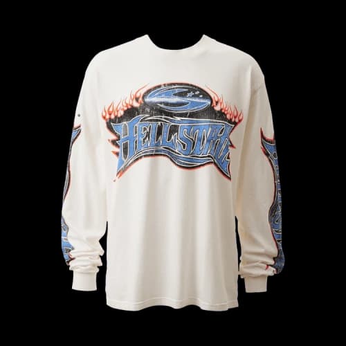 Hellstar Moto Long-Sleeve 'White'