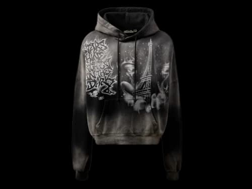 Hellstar I Heart Paris Hoodie Black
