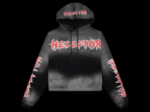 Hellstar Stars Shine Graffiti Hoodie Black