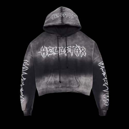 Hellstar Stars Shine Graffiti Hoodie 'Black'