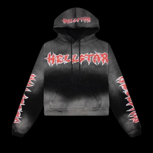 Hellstar Stars Shine Graffiti Hoodie Black/Red