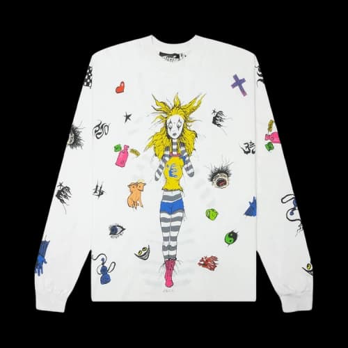 Hellstar Down The Paradise Path Long-Sleeve T-Shirt 'White'