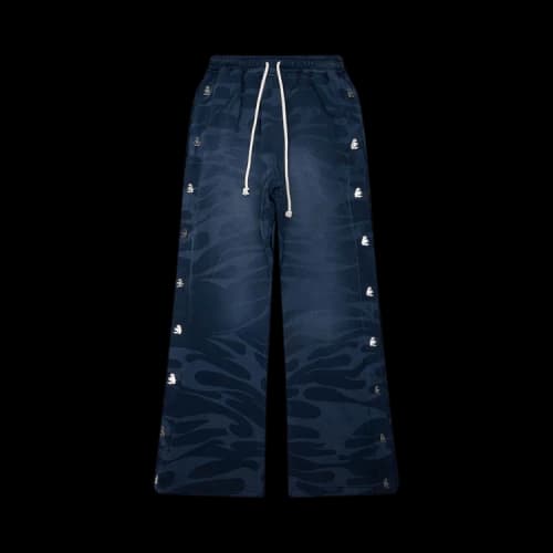 Hellstar SNAP Sweatpants W/ Flame 'Blue'