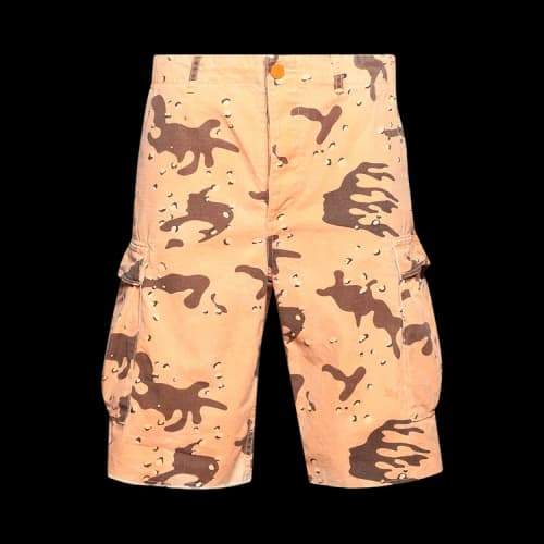 Hellstar Camo Shorts 'Orange'