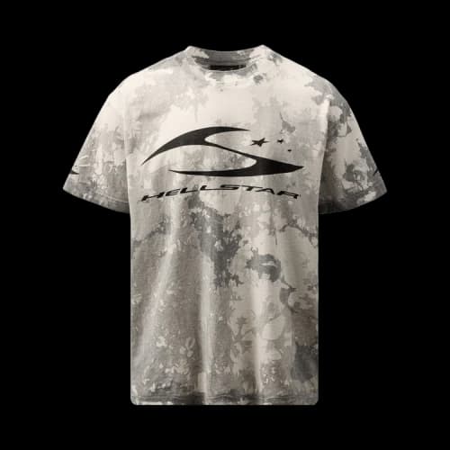 Hellstar H Cursive Logo T-Shirt 'Grey'