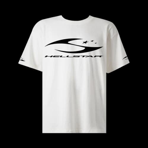 Hellstar H Cursive Logo T-Shirt 'White'