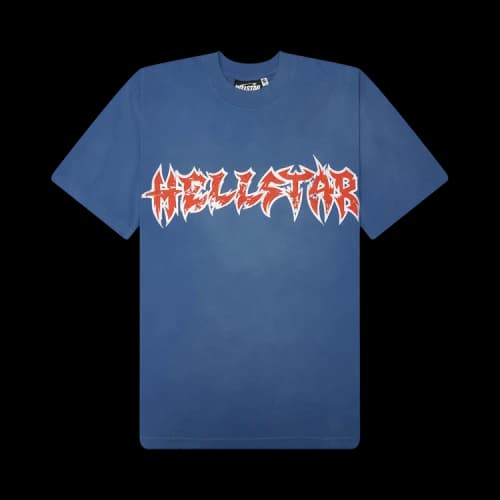 Hellstar Metal Logo T-shirt Blue