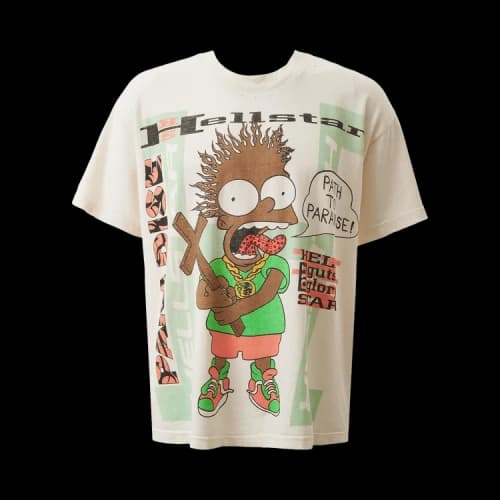 Hellstar Cartoon Cross T-Shirt 'White'