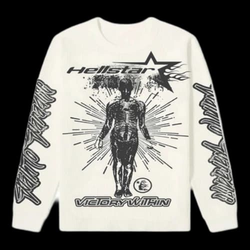 Hellstar Studios Victory Thermal Long Sleeve T-Shirt 'Cream'
