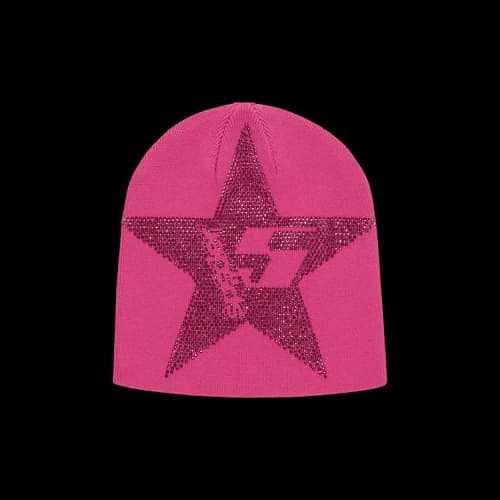 Sp5der Star Rhinestone Skully Pink