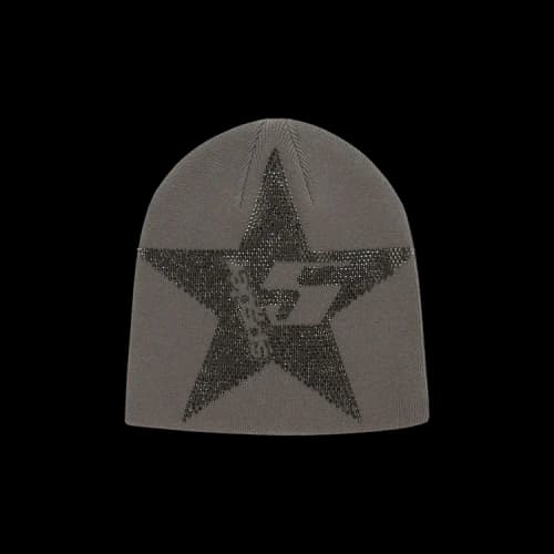 Sp5der Star Rhinestone Skully Slate Grey
