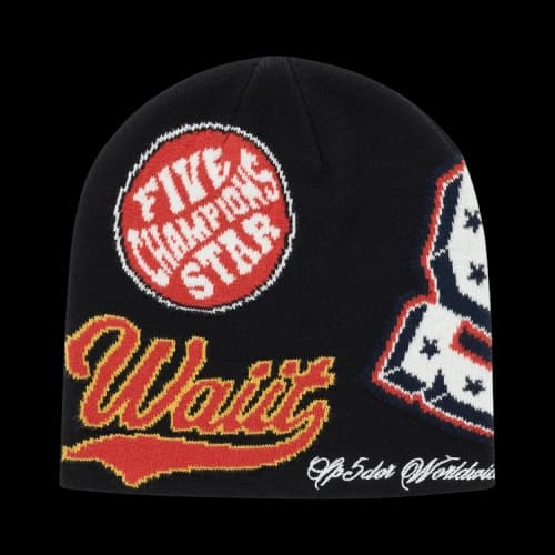 Sp5der District Varsity Skully Beanie Black
