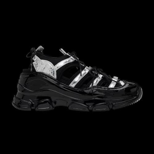 Simone Rocha Classic Tracker Trainer 'Black Metallic Silver'