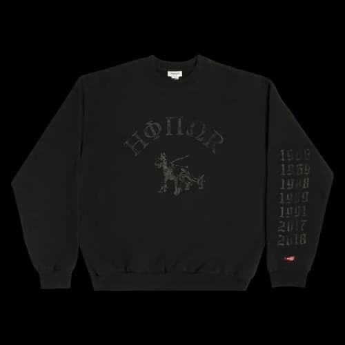 Honor The Gift Honor Phi Fraternity Heavy Fleece Crewneck 'Black'